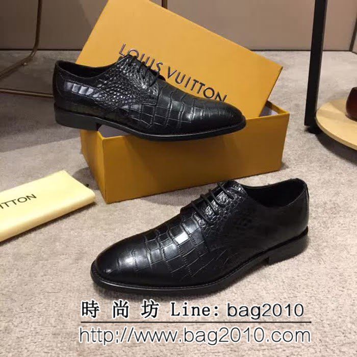 路易威登LV 頂級品質 2019春款專櫃同步發售 男士牛皮鞋 8FX2056